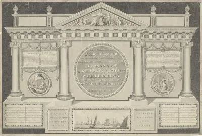 Kalligrafie ter ere van de veertigste verjaardag van koningin Wilhelmina van Pruisen, 1814