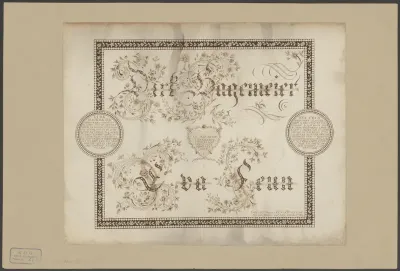Kalligrafie voor het huwelijksjubileum van Dirk Hagemeier en Eva Faun