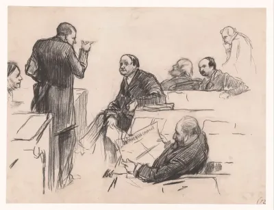 Kamerleden mr. H.C. Verniers van der Loeff, mr. A.J.W. Farncombe Sanders, mr. G.M. van der Linden, J. Willink en Jhr. mr. Ruys van Beerenbroek