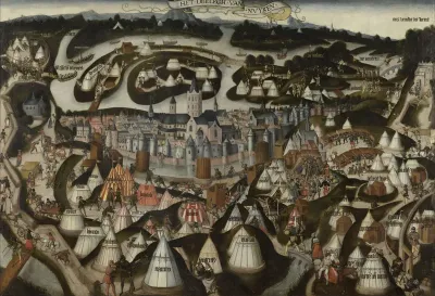 Kamp van Karel de Stoute bij de belegering van Neuss in 1475