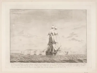 Kampen mellem 6 danske kanonbåde og det engelske linieskib Dictator, 26. juni 1808