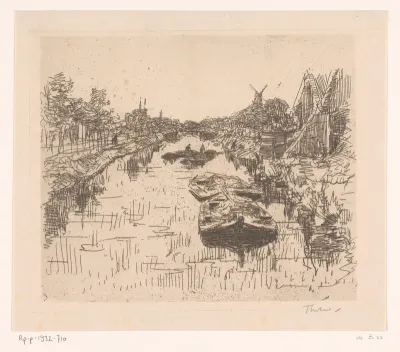 Kanaal met schuiten