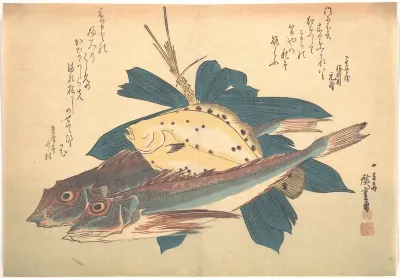 Kanagashira and Karei Fish, from the series Uozukushi (Every Variety of Fish)