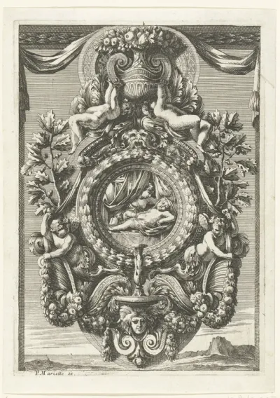Kandelaar met Psyche en Amor