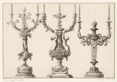 Kandelaars met putti en slangen