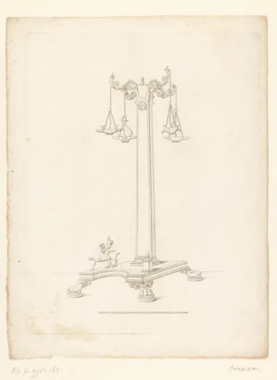 Kandelaber met olielampen