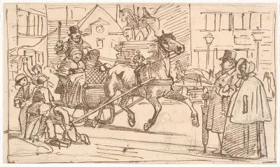 Kanekørsel omkring "Hesten" på Kongens Nytorv