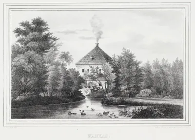 Kankainen Manor, illustration for Finland Depicted in Drawings, booklets XXII and XXIII