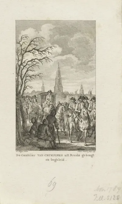Kanselier J.A. van Crumpipen uit Breda naar Brabant teruggebracht, 1789