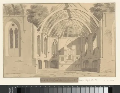 Kapel aen de Haer van binnen 1731
