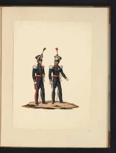 Kapitein artillerie en flankeur van de mobiele schutterij, 1830-1831