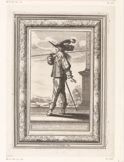 Kapitein met piek, gekleed volgens de mode van ca. 1630