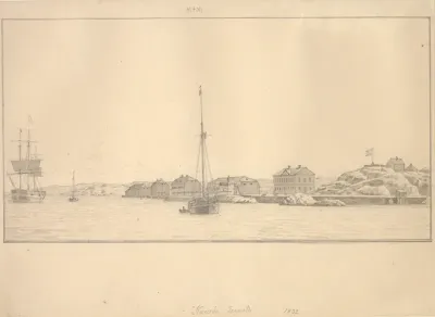 Karantænestationen på Känsö i Göteborgs skærgård.