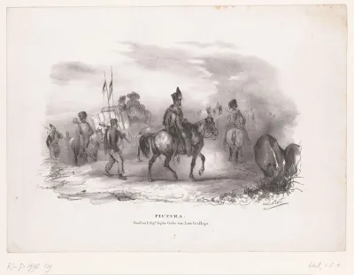 Karavaan soldaten te paard