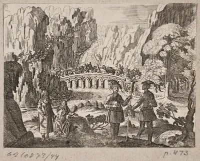 Karavane, der passerer en bro