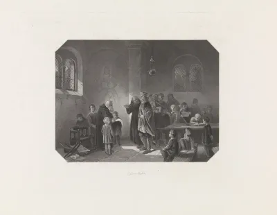 Karel de Grote bezoekt de St. Maartensschool te Utrecht, 790