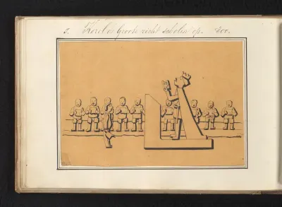 Karel de Grote en leerlingen, 800