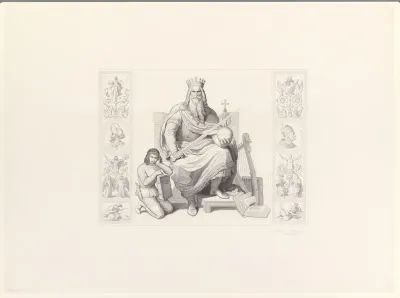 Karel de Grote op een troon