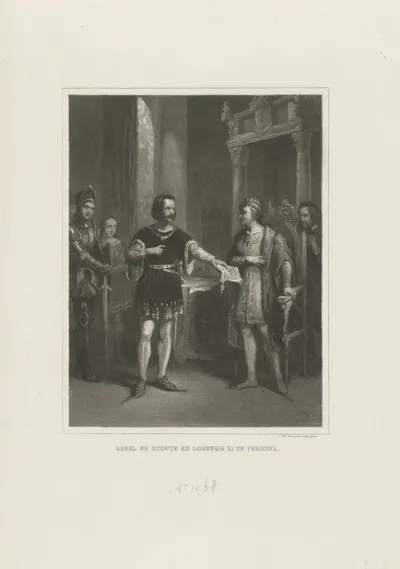 Karel de Stoute en Lodewijk XI te Péronne