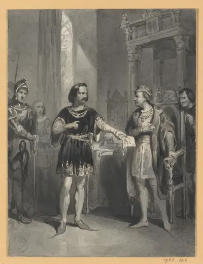 Karel de Stoute en Lodewijk XI te Péronne