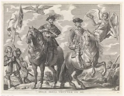 Karel V en Ferdinand te paard