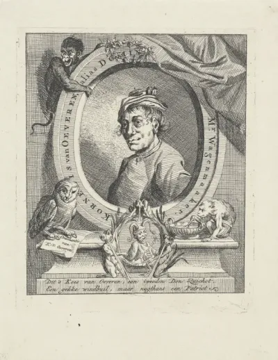 Karikaturaal portret van Cornelis van Oeveren