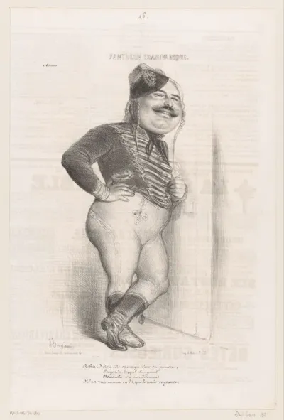 Karikaturaal portret van Frédéric-Adolphe Achard