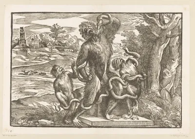Karikatuur op de Laocoöngroep