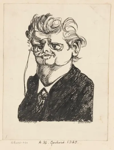 Karikatuur van A.H. Gerhard