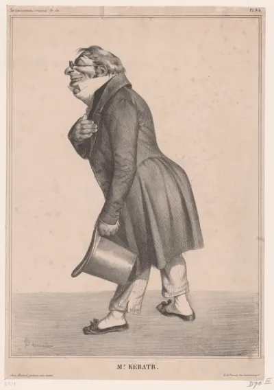 Karikatuur van Auguste Hilarion, graaf van Kératry