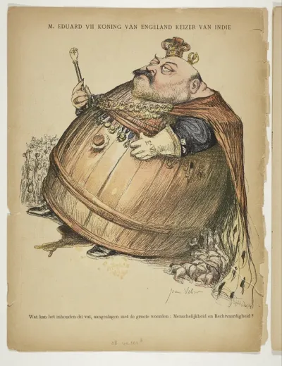 Karikatuur van Eduard VII (koning van het Verenigd Koninkrijk)