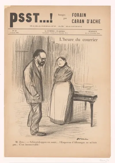 Karikatuur van Émile Zola