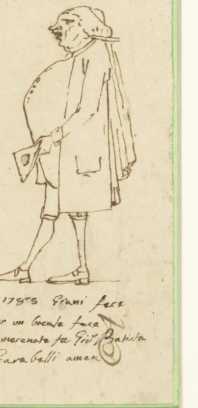 Karikatuur van Giovanni Basttista Scarabelli