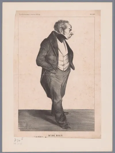 Karikatuur van Henri de Rigny