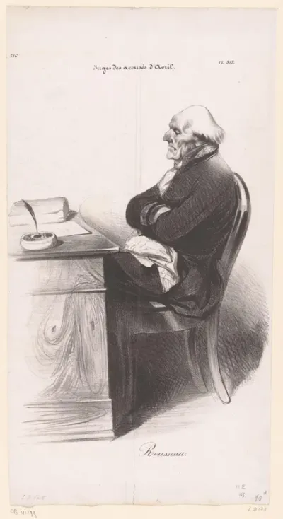 Karikatuur van Jean-Joseph Rousseau