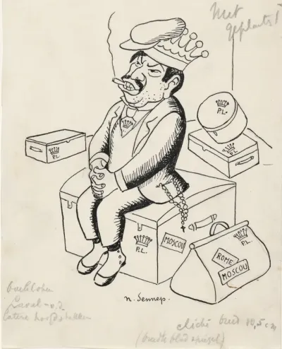 Karikatuur van Pièrre Jean Marie Laval