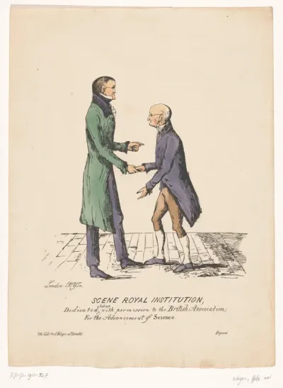 Karikatuur van professor Gerrit Moll, ca. 1835