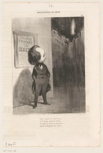 Karikatuur van Victor Hugo