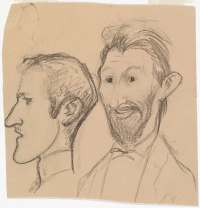 Karikatuuri O. Donnerista ja Magnus Enckellistä