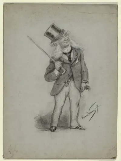 Karikatuurportret van de kunstschilder David Joseph Bles