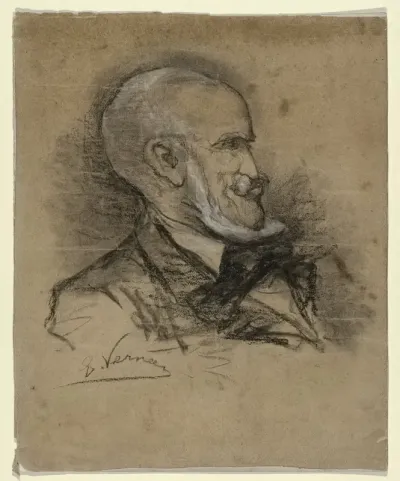 Karikatuurportret van de kunstschilder Johannes Bosboom (1817-1891)