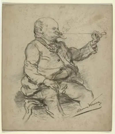 Karikatuurportret van de kunstschilder Martinus Wilhelmus Liernur