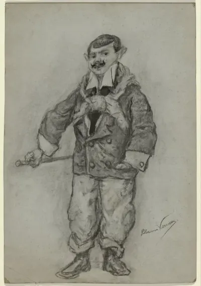 Karikatuurportret van de kunstschilder Willem Adriaan van Konijnenburg