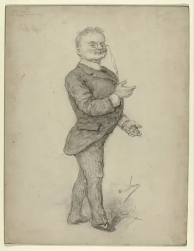 Karikatuurportret van Johan Gram