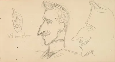 Karikatyyri kirjailija W. von Heidenstamista