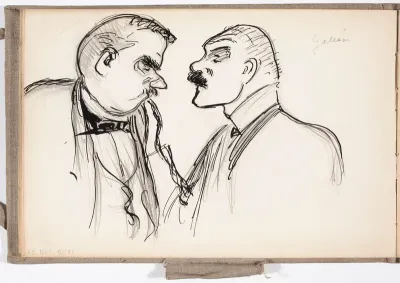 Karikatyyrit, Gallén ja toinen mies