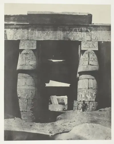 Karnak, Portique du Temple de Khons; Thèbes, plate 29 from the album "Egypte, Nubie, Palestine et Syrie" (1852)