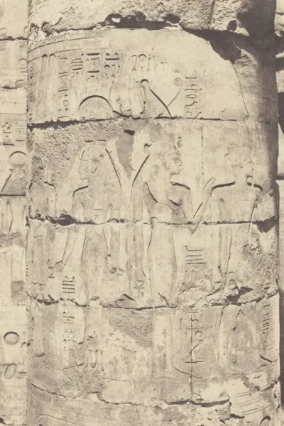 Karnak (Thèbes), Palais--Salle hypostyle--Colonnade Centrale--Décoration d'un Fut
