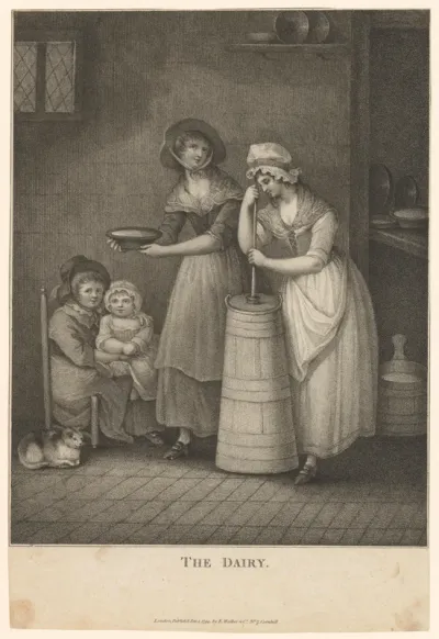 Karnende vrouwen en twee kinderen