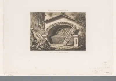 Karolingisch grafmonument en beeldhouwwerk